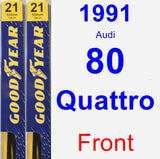 Front Wiper Blade Pack for 1991 Audi 80 Quattro - Premium