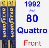 Front Wiper Blade Pack for 1992 Audi 80 Quattro - Premium