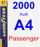 Passenger Wiper Blade for 2000 Audi A4 - Premium
