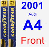 Front Wiper Blade Pack for 2001 Audi A4 - Premium