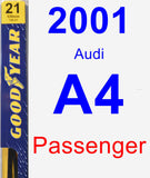 Passenger Wiper Blade for 2001 Audi A4 - Premium