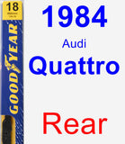 Rear Wiper Blade for 1984 Audi Quattro - Premium