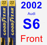 Front Wiper Blade Pack for 2002 Audi S6 - Premium