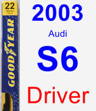 Driver Wiper Blade for 2003 Audi S6 - Premium
