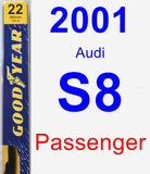 Passenger Wiper Blade for 2001 Audi S8 - Premium