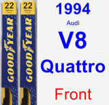 Front Wiper Blade Pack for 1994 Audi V8 Quattro - Premium