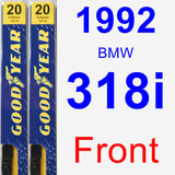 Front Wiper Blade Pack for 1992 BMW 318i - Premium