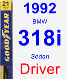 Driver Wiper Blade for 1992 BMW 318i - Premium
