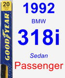 Passenger Wiper Blade for 1992 BMW 318i - Premium