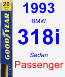 Passenger Wiper Blade for 1993 BMW 318i - Premium