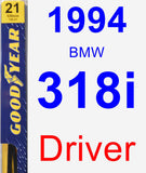 Driver Wiper Blade for 1994 BMW 318i - Premium