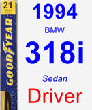 Driver Wiper Blade for 1994 BMW 318i - Premium