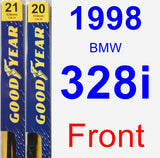 Front Wiper Blade Pack for 1998 BMW 328i - Premium