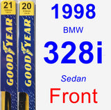 Front Wiper Blade Pack for 1998 BMW 328i - Premium