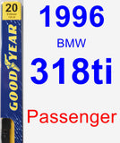 Passenger Wiper Blade for 1996 BMW 318ti - Premium