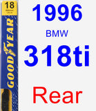 Rear Wiper Blade for 1996 BMW 318ti - Premium