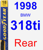 Rear Wiper Blade for 1998 BMW 318ti - Premium