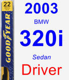 Driver Wiper Blade for 2003 BMW 320i - Premium