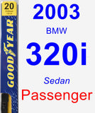 Passenger Wiper Blade for 2003 BMW 320i - Premium