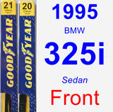 Front Wiper Blade Pack for 1995 BMW 325i - Premium