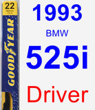 Driver Wiper Blade for 1993 BMW 525i - Premium