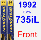 Front Wiper Blade Pack for 1992 BMW 735iL - Premium