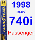 Passenger Wiper Blade for 1998 BMW 740i - Premium