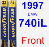 Front Wiper Blade Pack for 1997 BMW 740iL - Premium
