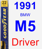 Driver Wiper Blade for 1991 BMW M5 - Premium