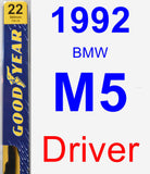 Driver Wiper Blade for 1992 BMW M5 - Premium