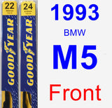 Front Wiper Blade Pack for 1993 BMW M5 - Premium