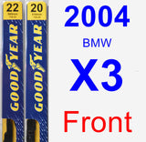 Front Wiper Blade Pack for 2004 BMW X3 - Premium
