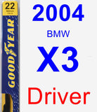 Driver Wiper Blade for 2004 BMW X3 - Premium