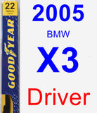 Driver Wiper Blade for 2005 BMW X3 - Premium