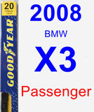 Passenger Wiper Blade for 2008 BMW X3 - Premium