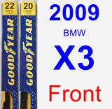 Front Wiper Blade Pack for 2009 BMW X3 - Premium