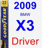 Driver Wiper Blade for 2009 BMW X3 - Premium