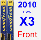 Front Wiper Blade Pack for 2010 BMW X3 - Premium