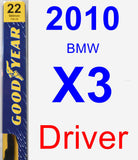 Driver Wiper Blade for 2010 BMW X3 - Premium