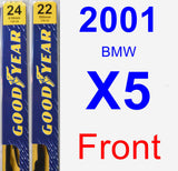 Front Wiper Blade Pack for 2001 BMW X5 - Premium
