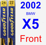 Front Wiper Blade Pack for 2002 BMW X5 - Premium