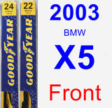 Front Wiper Blade Pack for 2003 BMW X5 - Premium