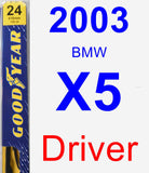 Driver Wiper Blade for 2003 BMW X5 - Premium