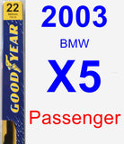 Passenger Wiper Blade for 2003 BMW X5 - Premium