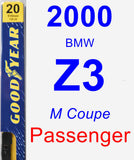 Passenger Wiper Blade for 2000 BMW Z3 - Premium