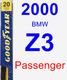 Passenger Wiper Blade for 2000 BMW Z3 - Premium