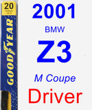 Driver Wiper Blade for 2001 BMW Z3 - Premium
