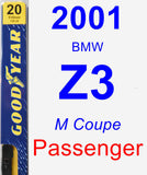 Passenger Wiper Blade for 2001 BMW Z3 - Premium