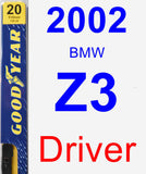 Driver Wiper Blade for 2002 BMW Z3 - Premium