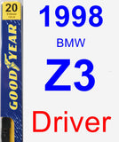 Driver Wiper Blade for 1998 BMW Z3 - Premium